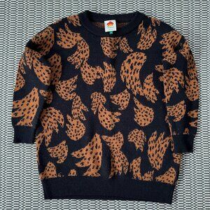 Farm Rio Bananica Sweater XS black brown banana